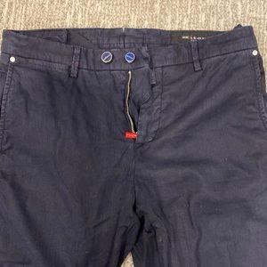 Kiton Herringbone blue twill Jeans